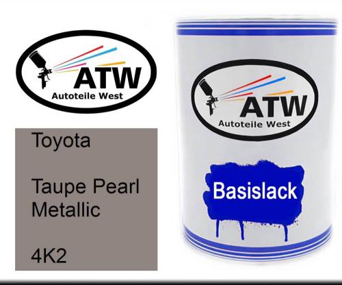 Toyota, Taupe Pearl Metallic, 4K2: 500ml Lackdose, von ATW Autoteile West.